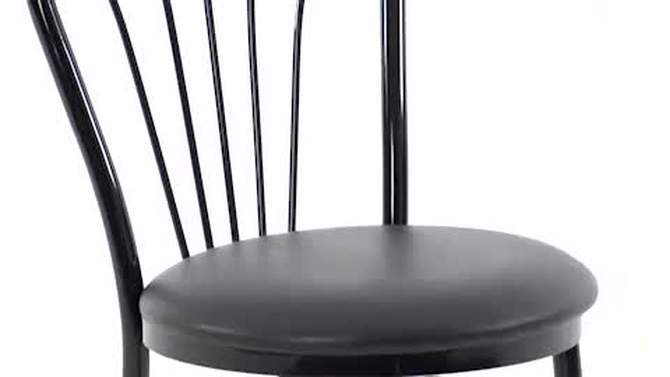 Flash Furniture Fan Back Metal Chair with Vinyl Seat, 2 of 12, play video