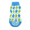 Doggie Design Non-Skid Dog Socks - Blue and Green Argyle - 2 of 4