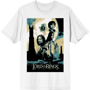 Lord Of The Rings Two Towers Poster Art Men's White T-shirt - 1 of 1