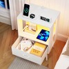 NicBex Bedside Table Set of 2,Modern Nightstand with Charging Station,Side Table with LED Lights&USB Outlets,Night Stand with Drawers for Bedroom - 4 of 4