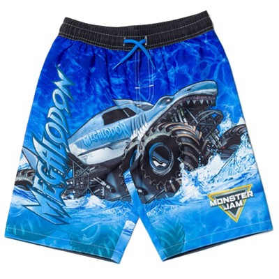 Monster Jam Megalodon Little Boys Rash Guard and Swim Trunks Outfit Set Blue 6 — фото 3