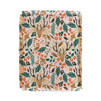 Marta Barragan Camarasa Christmas in the wild nature 56"x46" Woven Throw Blanket - Deny Designs
