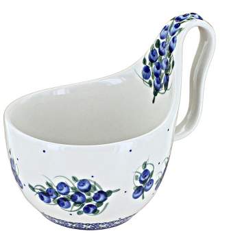 Blue Rose Polish Pottery Millena Soup Mug