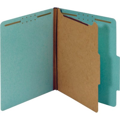 Pendaflex 2/5 Tab Cut Letter Recycled Classification Folder - Blue - Case of 10