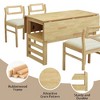 NicBex Modern 5-Piece Drop Leaf Dining Table Set – Square Extendable Dining Table with 4 Dining Chairs, Wood Kitchen Table with Under-Table Shelf - 3 of 4