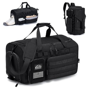 3 In 1 Tactical Military Travel Duffle Bag 40L with Shoe Compartment G - 1 of 4
