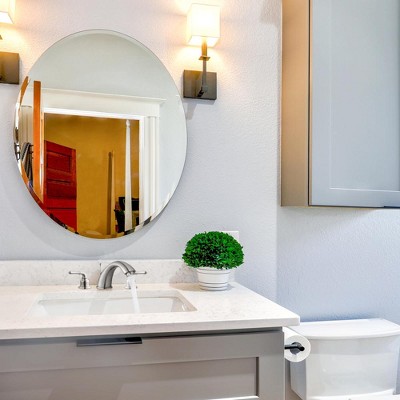 Brushed Nickel 3-Hole Bathroom Faucet with Drain