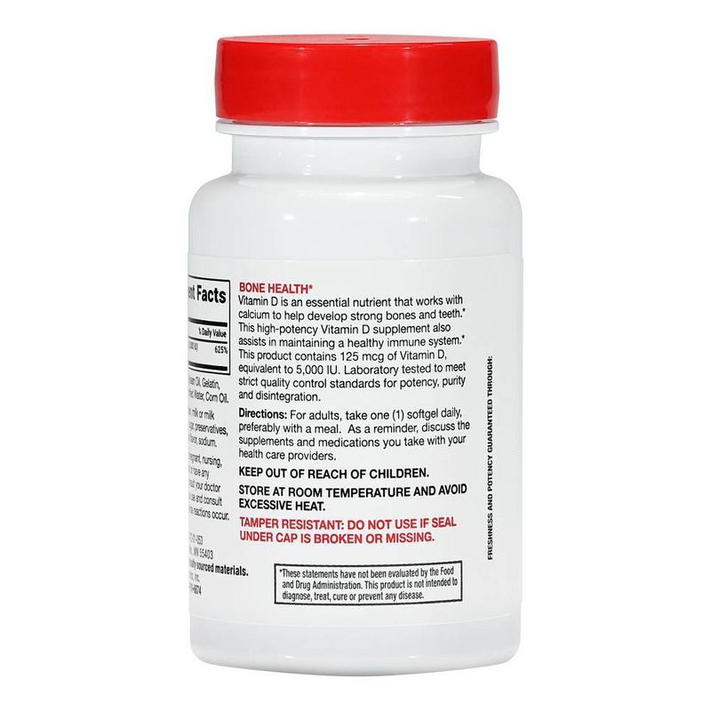 Vitamin D3 125 mcg (5000 IU) Softgels - up & up™, 5 of 8