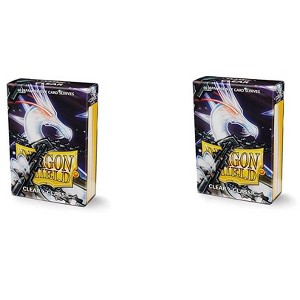 Dragon Shield 2 Packs Dragon Shield Classic Mini Japanese Clear 60 ct Card Sleeves Value Bundle! - 1 of 4