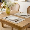 Aoibox Placemats Set of 6, Thickened Linen Heat Resistant Machine Washable Wrinkle Free Polyester Mats for Kitchen Dining Coffee Table in Cream Beige - 4 of 4