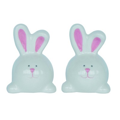 Transpac White Easter Bunny Salt and Pepper Shaker Set of 2