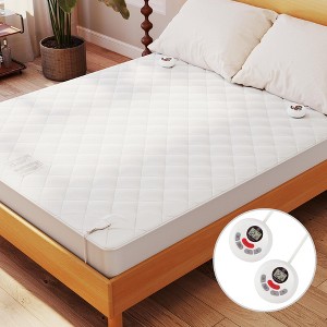 Heated Electric Mattress Pad Full\Twin\King\Queen Size with 12 Heating Levels Auto Shut Off - 1 of 4