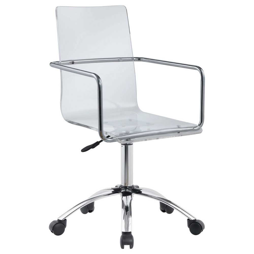 Photos - Computer Chair Amaturo Acrylic Office Chair with Chrome Base Clear - Coaster