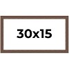 PosterPalooza | 30x15 Wide Barnwood Picture Frame, UV Acrylic, 6 Finishes - Grey, Brown, White, and Black - 2 of 4