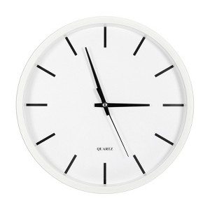 Unique Bargains Non-Ticking Decorative Quartz Round Wall Clock 10 Inch - 1 of 4