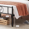 Metal King Bed Frames Platform Bed Frame, Iron-Art Headboard and Footboard, Steel Slats,  Under Bed Storage, Noise Free, No Box Spring Needed, Black - 4 of 4
