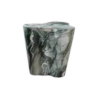 Slab Concrete Indoor / Outdoor Side Table Grey Blush 17.4"W x 15.4"D x 18"H