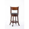 Boraam Industries Palmetto Swivel 24" Counter Height Barstool: Upholstered, Curved Back, Hardwood - 3 of 4