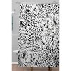 Pattern State Cheetah Sketch Shower Curtain Black/White - Deny Designs: Polyester Microfiber, Machine Washable, Buttonhole Top - 2 of 4