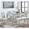 VYNXARIA Wooden Dining Rectangular Table with Bench,Kitchen Table with Bench for Small Space,6 Person Dining Table - 2 of 4