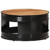vidaXL Coffee Table Bowl-shaped End Table with Steel Base Solid Wood Reclaimed - 2 of 4