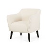 CAVINAS Luxury Padded Arm Chair,Modern Accent Chair with Tonal Piping and Birch Legs,Plush Comfy Chairs for Living Room,Office,Ivory - 2 of 4