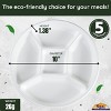 5 Compartment Round Biodegradable Divided Plates - Pack of 500 - Rani Brand Authentic Indian Products - 3 of 4