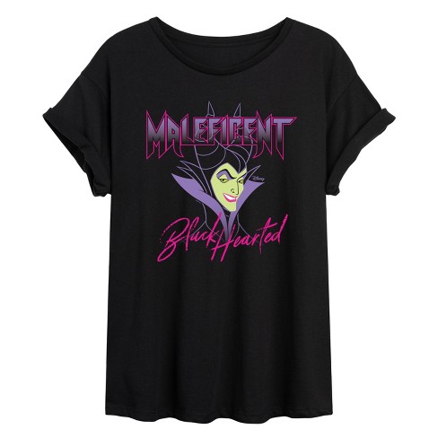 Women's - Disney Villains - Black Hearted Oversized Graphic T-Shirt - image 1 of 4