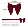 Allegra K Men's Pre-tied Solid Color Formal Party Prom Velvet Bow Ties One Size - 4 of 4