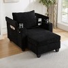Convertible Chaise Lounge Sofa Chair with USB Ports,Two Cup Holders,Phone Holder,Ample Storage Space-The Pop Home - 2 of 4