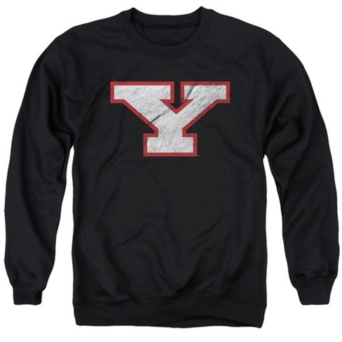 Youngstown State University Official Distressed Primary Adult Crewneck Sweatshirt, Black - image 1 of 4