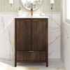 ACEPANO 24.25 in. W Modern Bathroom Vanity with Sink Assembly, One Drawer & Ample Storage Space-Brown - 3 of 4