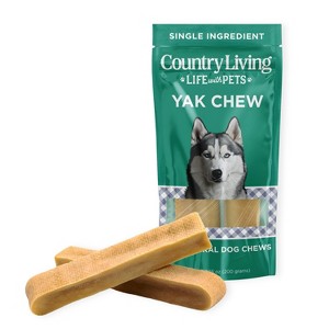 Country Living Natural Yak Cheese Chew Bars for Dogs – Large Size (2 per Bag) - 1 of 4