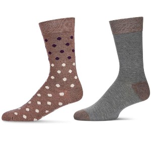 MeMoi Men's 2 Pair Pack Cashmere Crew Socks - 1 of 4