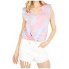 Women's Tie-Dye Padded Shoulder V-Neck Tee - BLANKNYC - image 4 of 4