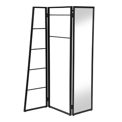 Ursua Coat Stand with Mirror Mixed Color Powder Coating - miBasics