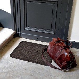 Evideco French Home Goods Outdoor Front Door Mat Chloe - 24x16 Inch Polypropylene Rug with Latex Backing - Available in 4 Colors: Maroon, Brown, Gray, and Anthracite - 1 of 4