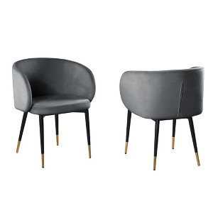 Best Master Furniture,Hemingway Velvet Upholstered Side Chair - 1 of 1