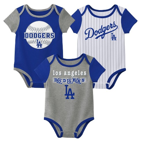 Mlb Los Angeles Dodgers Baby Girls' 3pk Bodysuit : Target
