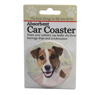 Car Coaster 2.5" Jack Russell Car Coaster Absorbant Dog Pet E & S Pet  -  Coasters