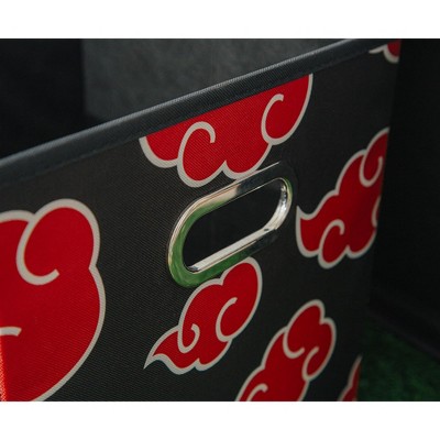 Naruto Shippuden Akatsuki Black and Red Fabric Storage Crate