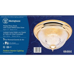 Westinghouse Flush Mount Dome Light, Polished Brass - 1 of 1
