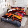 Race Car Comforter Set Twin Size – 3Pcs Kids Racing Car Bedding with Honeycomb Design, Extreme Sports Quilt Set for Boys, Teens with 2 Pillowcases - 2 of 4
