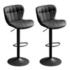 Furniliving Modern Swivel Barstools with Back, Set of 2, Faux Leather Upholstered Height-adjustable for Kitchen Island - 2 of 4
