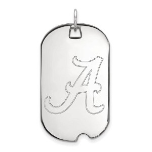 Black Bow Jewelry 10k White Gold Alabama Crimson Tide NCAA Large Pendant - 1 of 3