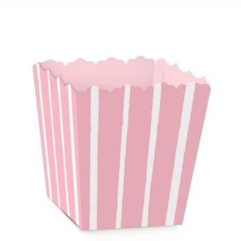 Big Dot of Happiness Pink Stripes - Party Mini Favor Boxes - Simple Party Treat Candy Boxes - Set of 12