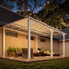CLIHOME 14 ft. x 12 ft. Outdoor Lean to Gazebo Hardtop Wall Mounted Pergola with Polycarbonate Patio Cover for Patio Lawn - 4 of 4