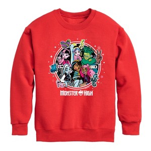 Boys' - Monster High - Toddler And Youth Crewneck Fleece Sweatshirt Graphic Long Sleeve Fleece Sweatshirt - 1 of 4