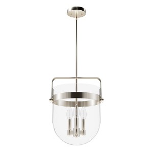 Karloff 13.75" Brushed Nickel Pendant Light - 3 Bulb Indoor Fixture for Contemporary & Traditional Spaces - 1 of 1