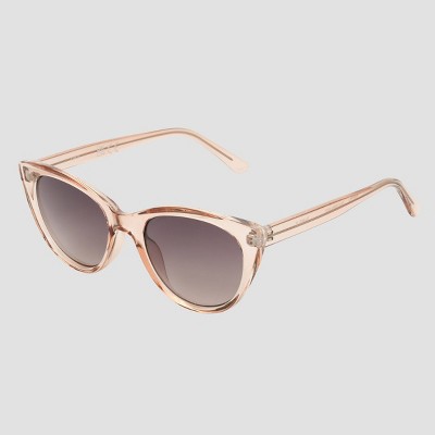 Women's Shiny Plastic Cateye Sunglasses with Gradient Lenses - Universal Thread Pink: Scratch-Resistant, UV Protection - image 3